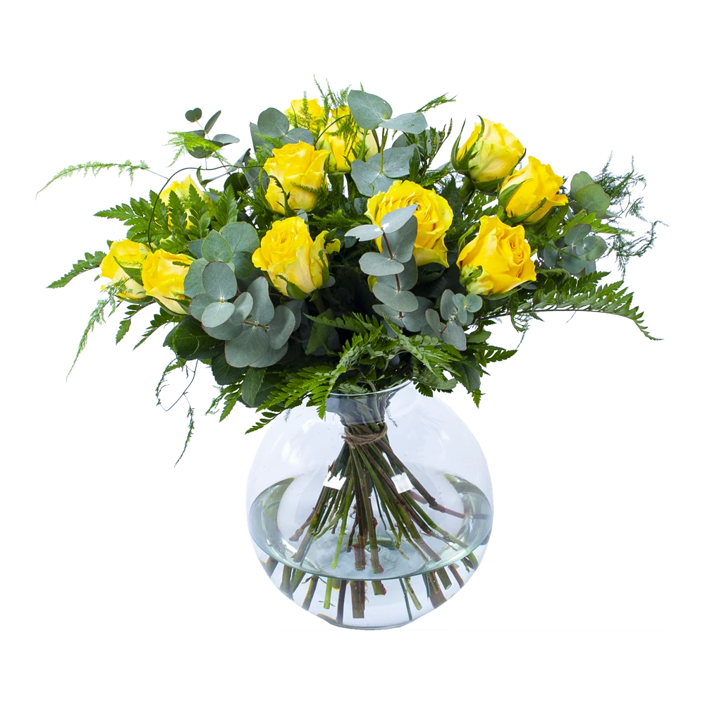 Boeket Rosa Geel Groot 1 Boeket Rosa Geel Groot