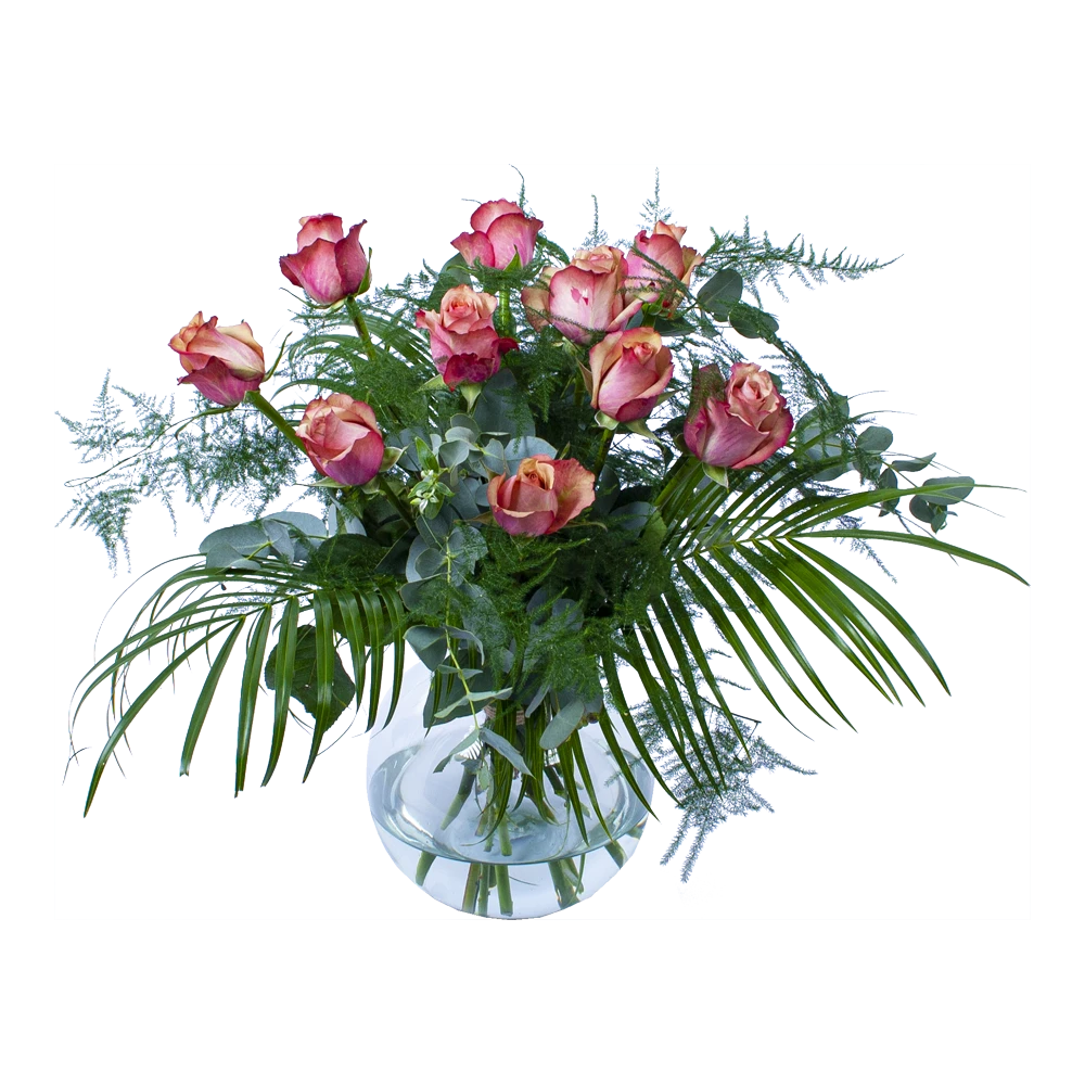 Boeket Rosa Roze Groot 1 Boeket Rosa Roze Groot