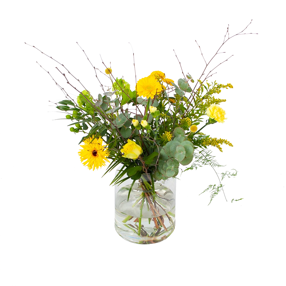 Boeket Vrolijk Geel Middel 1 Boeket Vrolijk Geel Middel