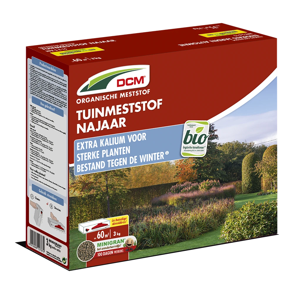 DCM Tuinmeststof Najaar - 3kg - Tuinplanten Voeding 1 DCM Tuinmeststof Najaar - 3kg - Tuinplanten Voeding