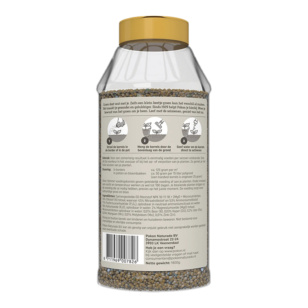 Pokon Terras & Balkon Planten Voedingskorrels 1800g - Tuinplanten Voeding 2 Pokon Terras & Balkon Planten Voedingskorrels 1800g - Tuinplanten Voeding - Afbeelding 2