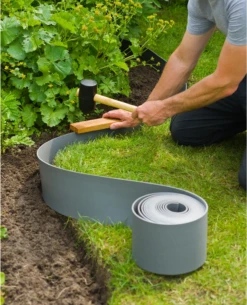 Tuinborderrand PE Grijs 3mm - 10x0,15m - Nature 6 Tuinborderrand PE Grijs 3mm - 10x0,15m - Nature -Plantenzadenmest Winkel tuinborderrand pe grijs 3mm 10x0 15m nature 3