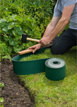 Tuinborderrand PE Groen 3mm - 10x0,15m - Nature -Plantenzadenmest Winkel tuinborderrand pe groen 3mm 10x0 15m nature 4